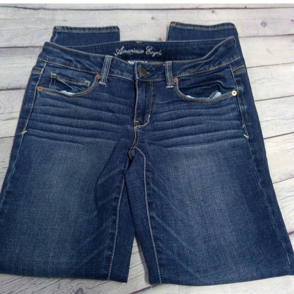 American Eagle | Dark Wash Super Stretch Skinny Jeans Size 6 Short - Picture 2 of 5